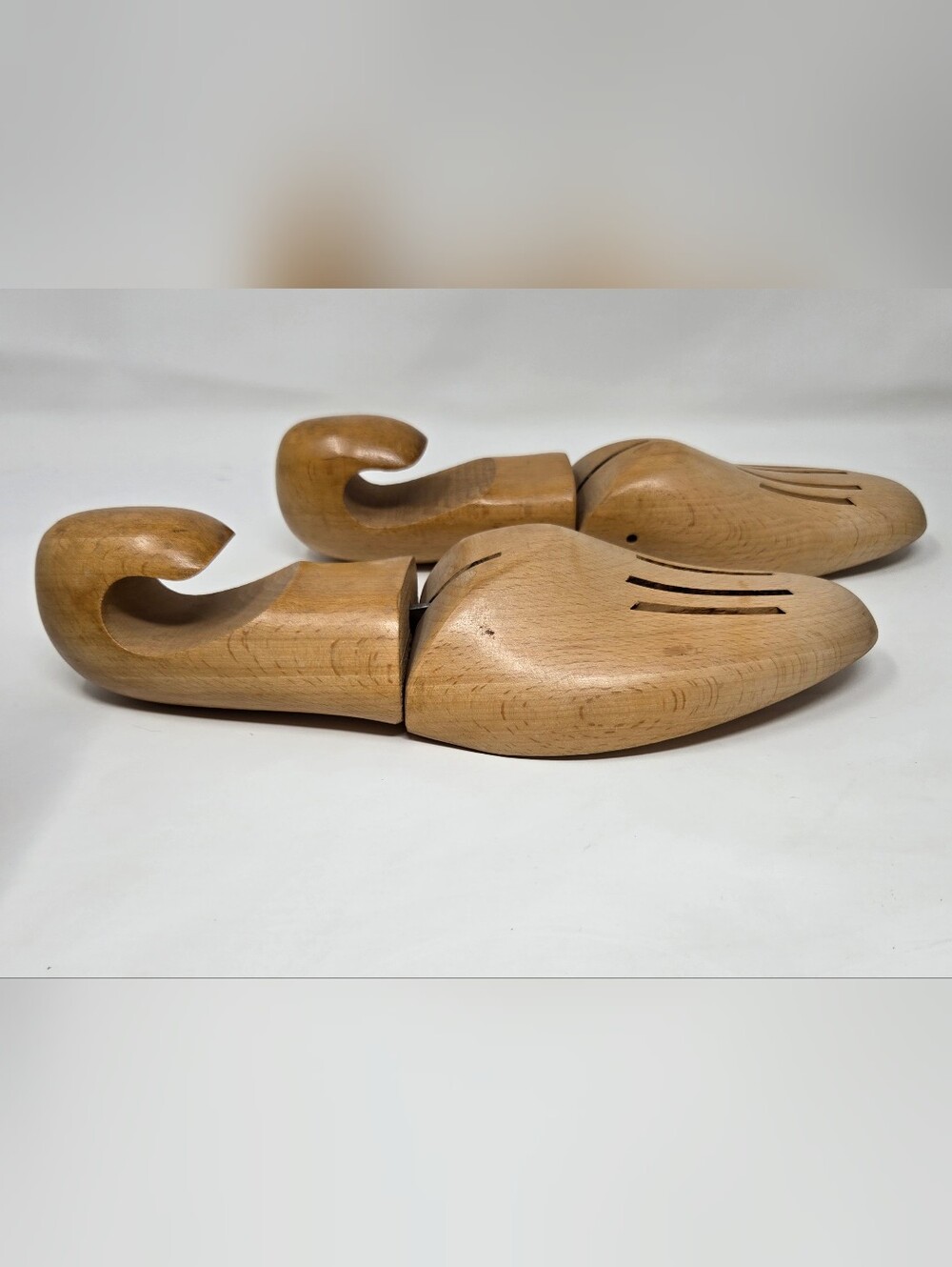 Vintage BONDS Oak Wood Shoe Trees Made in Denmark 11"